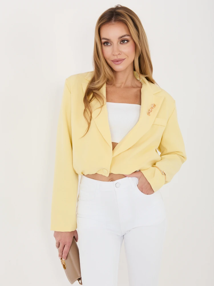 Italy Moda Marynarka-MI-MA-3232.90-jasny geltona