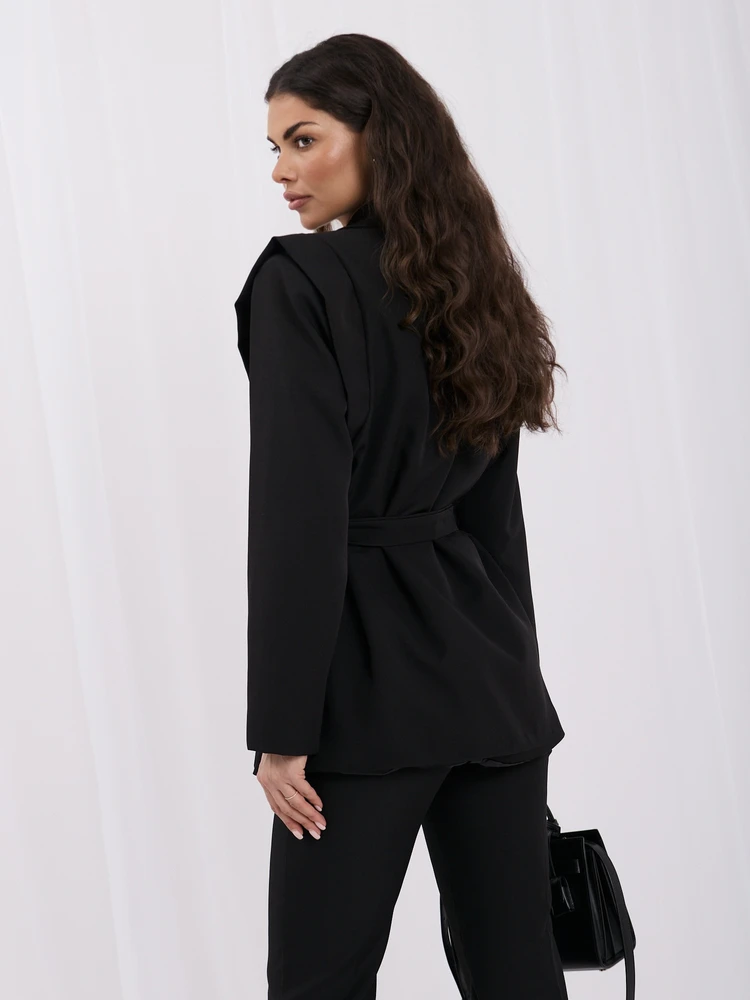 Italy Moda Marynarka-MI-MA-3566.70-juoda