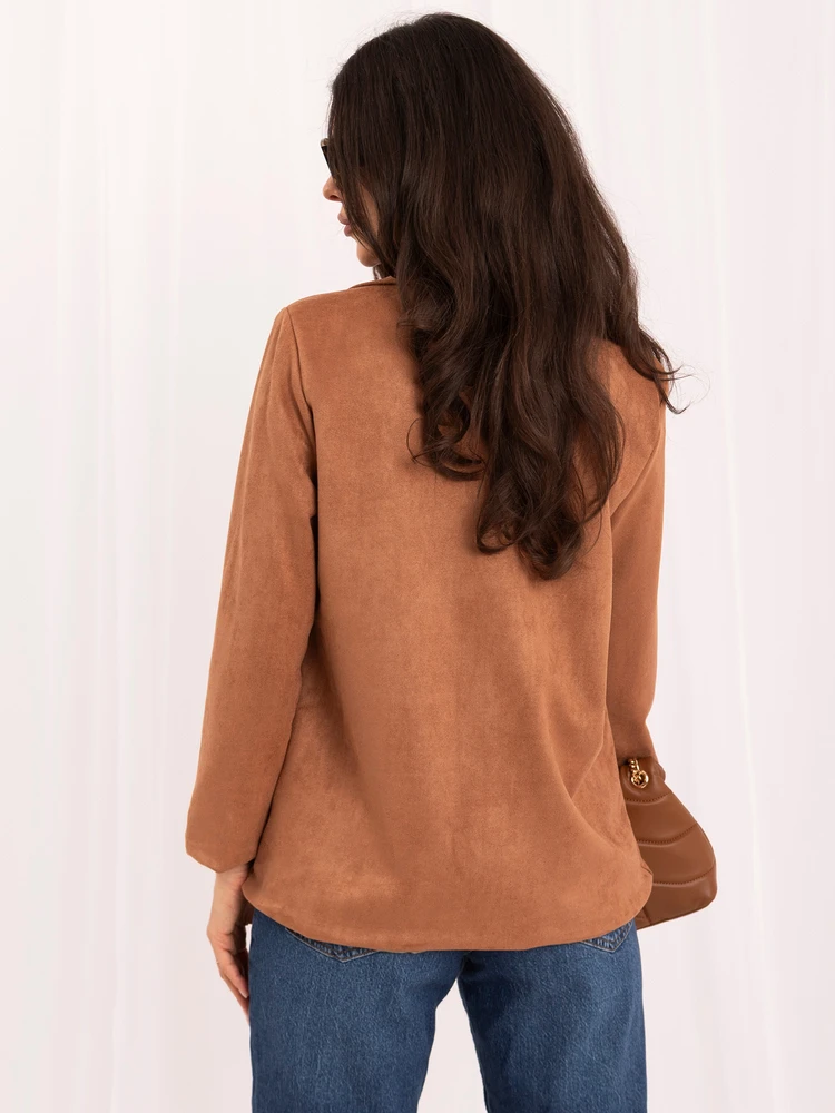 Italy Moda Marynarka-MI-MA-4207.59-camelowy