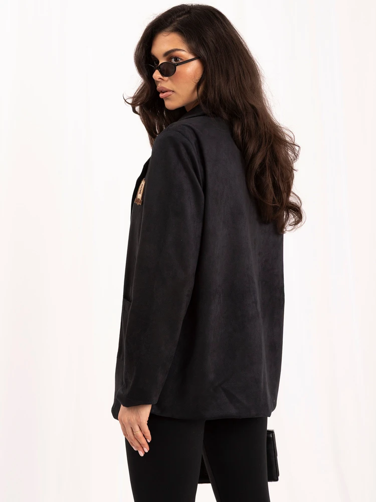 Italy Moda Marynarka-MI-MA-4207.59-juoda