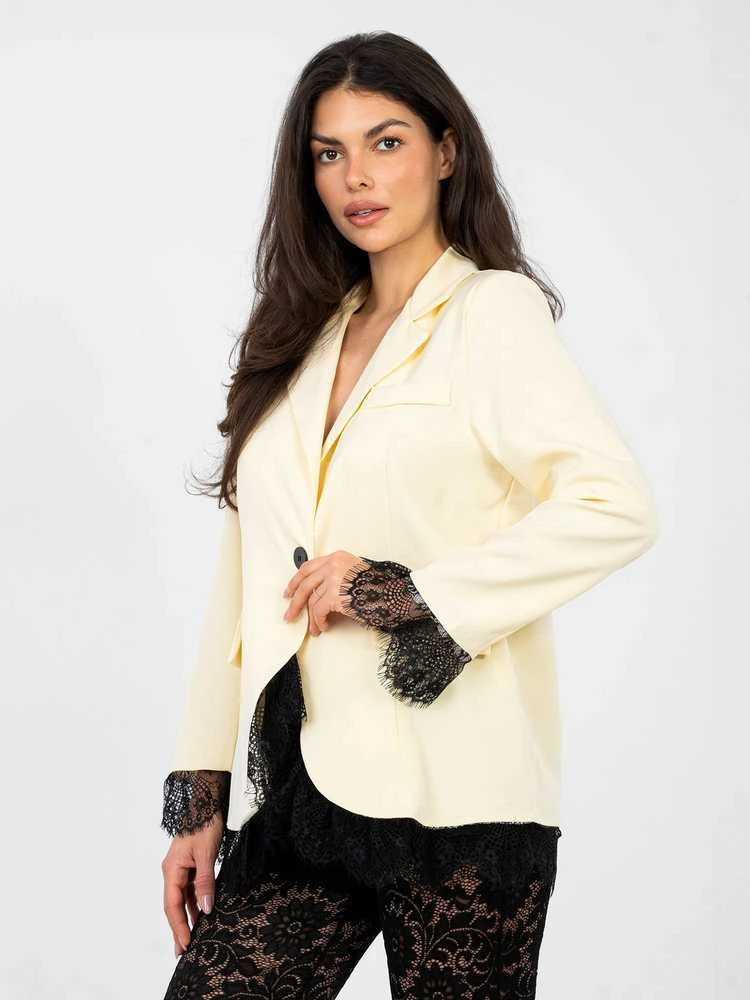Italy Moda Švarkas moterims -MI-MA-A5288.68-jasny geltona