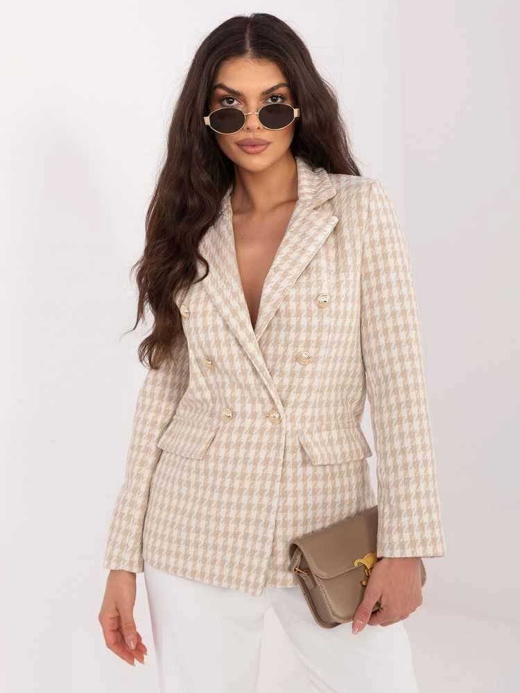 Italy Moda Švarkas moterims -MI-MA-C033.55-smėlio spalva