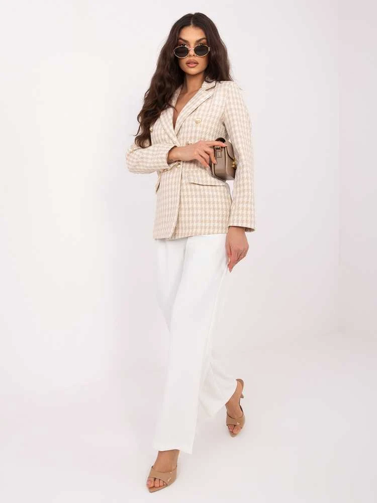 Italy Moda Švarkas moterims -MI-MA-C033.55-smėlio spalva