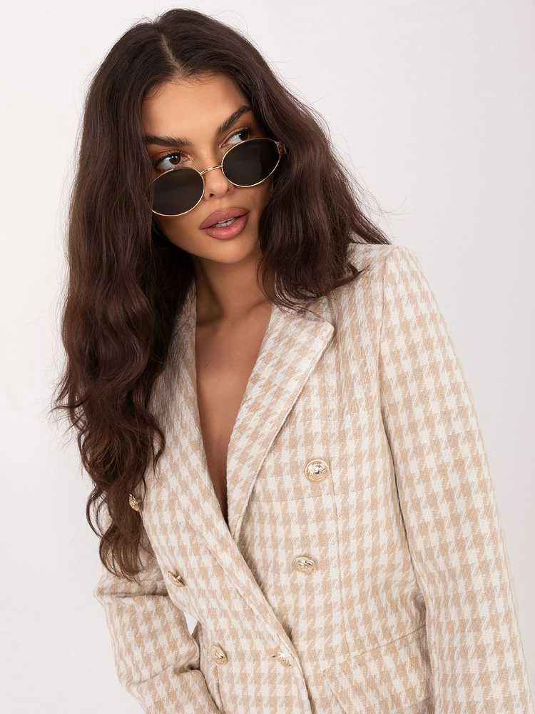 Italy Moda Švarkas moterims -MI-MA-C033.55-smėlio spalva