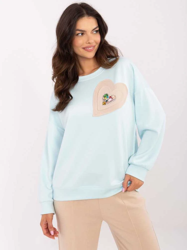 Italy Moda Megztinis-DHJ-BL-20322.72-šviesiai mėlynas