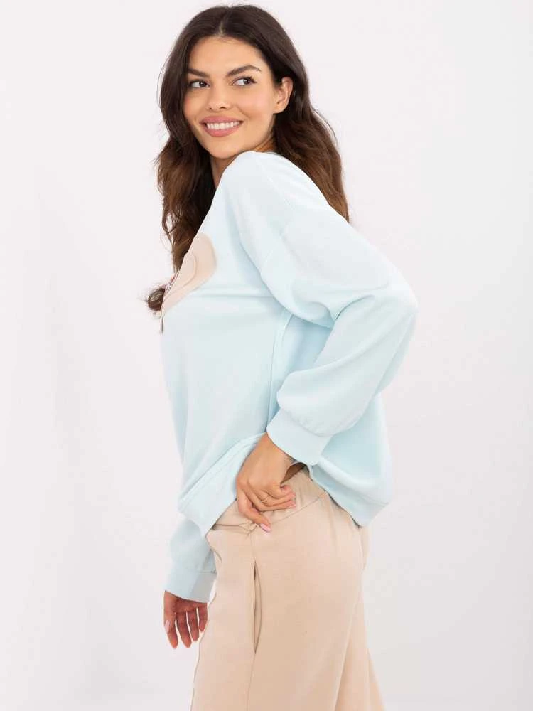 Italy Moda Megztinis-DHJ-BL-20322.72-šviesiai mėlynas