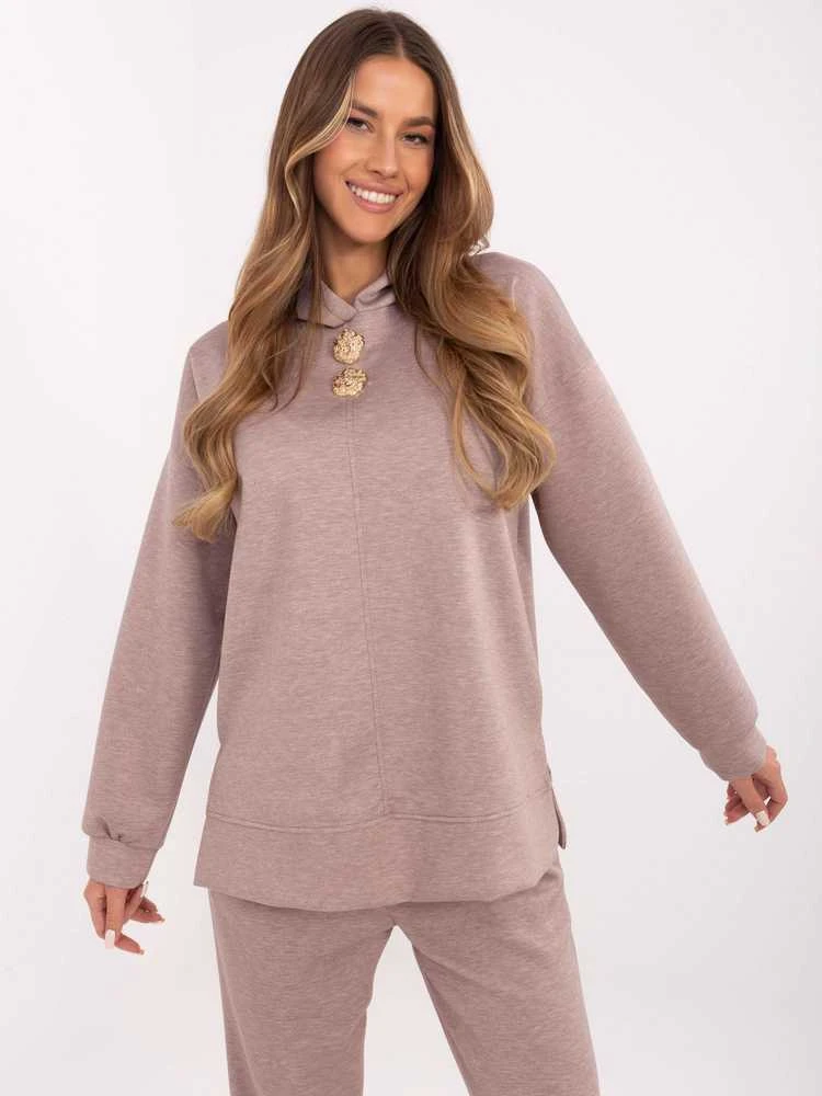 Italy Moda Megztinis-DHJ-BL-20510.68-tamsiai smėlio spalvos