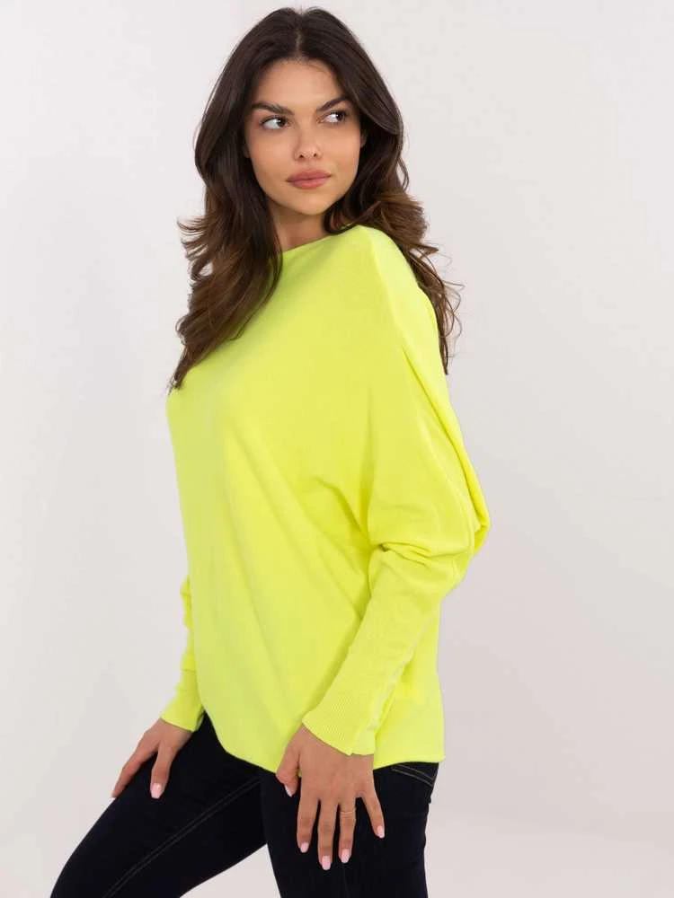Italy Moda Megztinis-DHJ-SW-8862.91-fluo geltonas