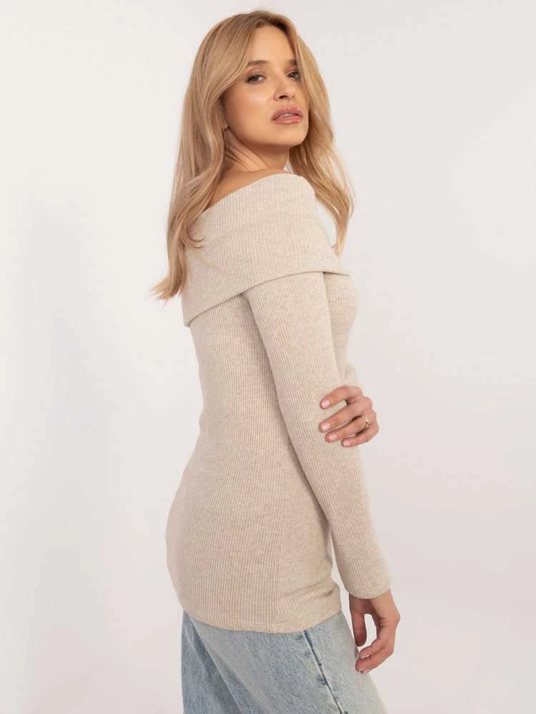 Italy Moda Megztinis-DHJ-SW-A2449.33-smėlio spalvos