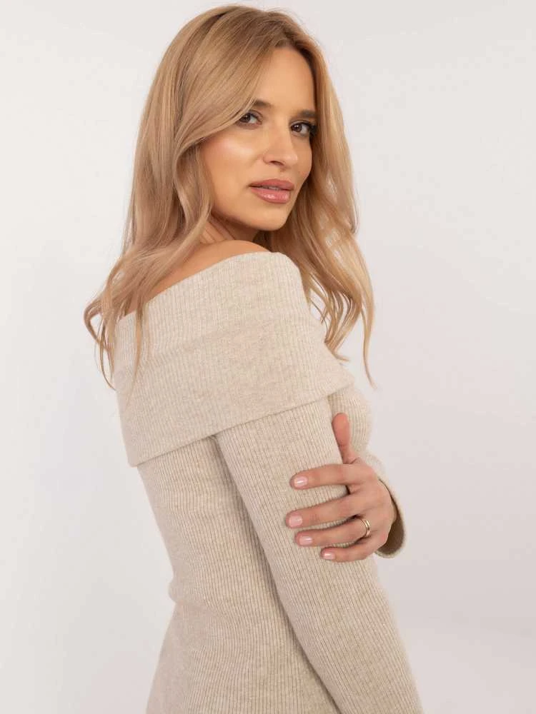 Italy Moda Megztinis-DHJ-SW-A2449.33-smėlio spalvos