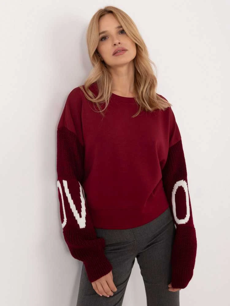 Italy Moda Megztinis-MI-BL-M5975.26P-bordo