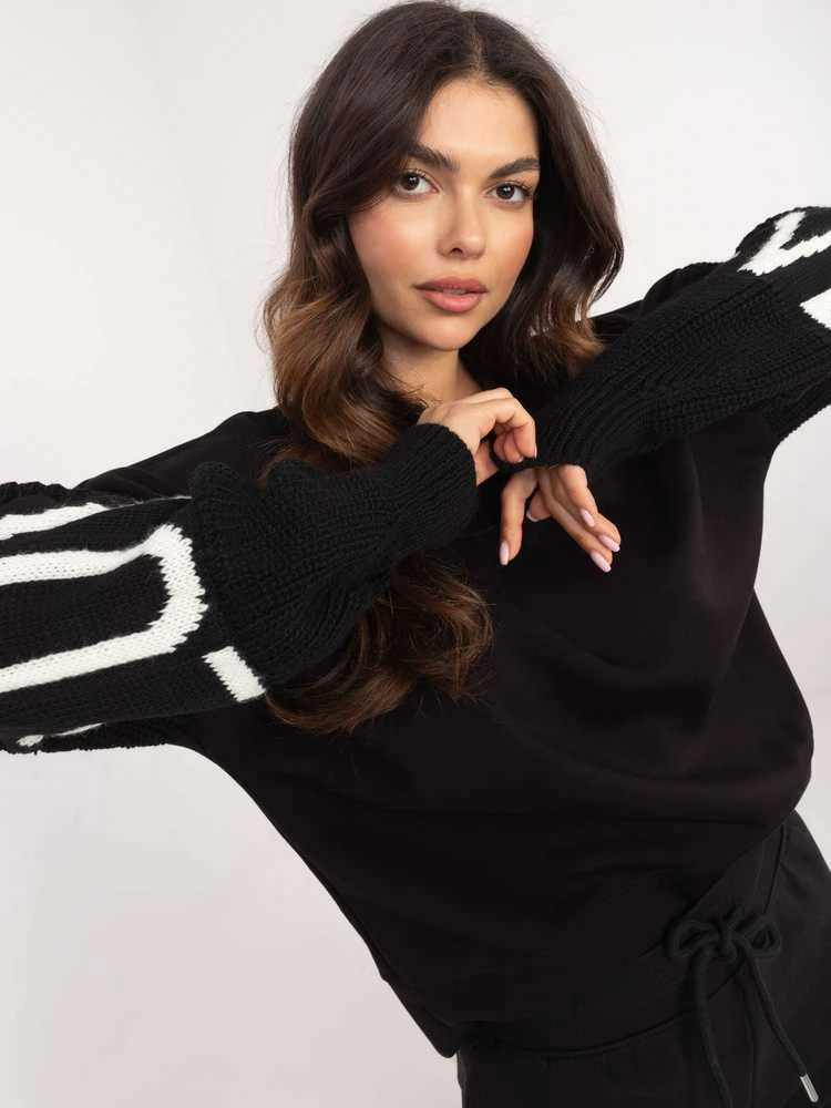 Italy Moda Megztinis-MI-BL-M5975.26P-juodas