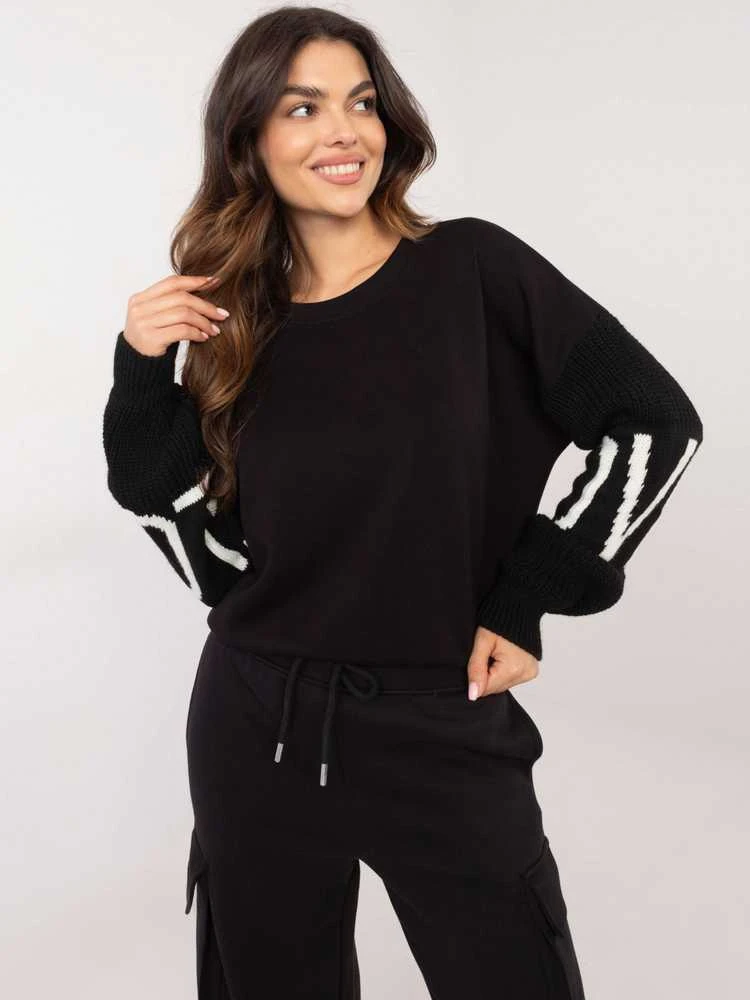 Italy Moda Megztinis-MI-BL-M5975.26P-juodas
