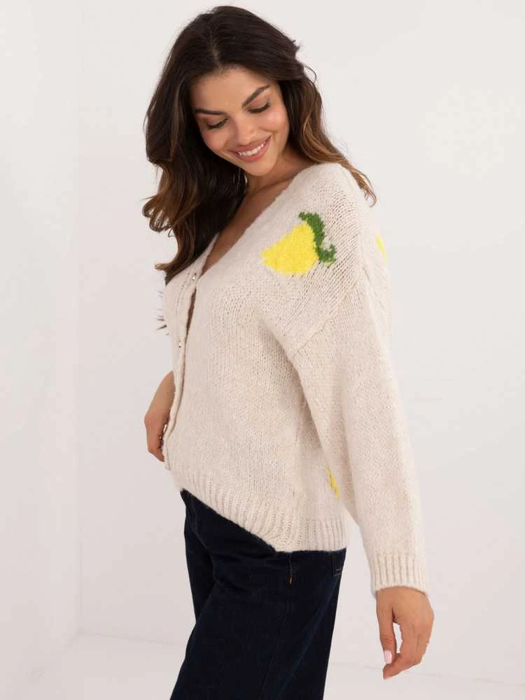Italy Moda Megztinis-MI-SW-2108.92-šviesiai smėlio spalvos