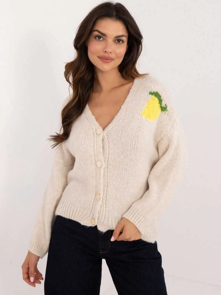 Italy Moda Megztinis-MI-SW-2108.92-šviesiai smėlio spalvos