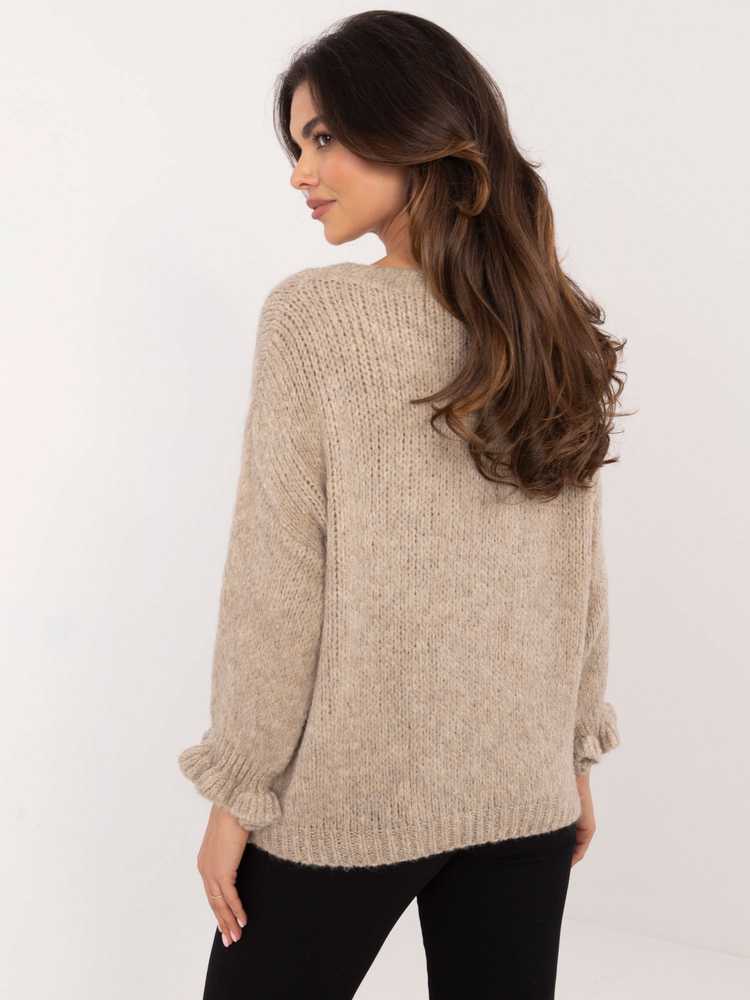 Italy Moda Megztinis-MI-SW-2912.10X-smėlio spalvos