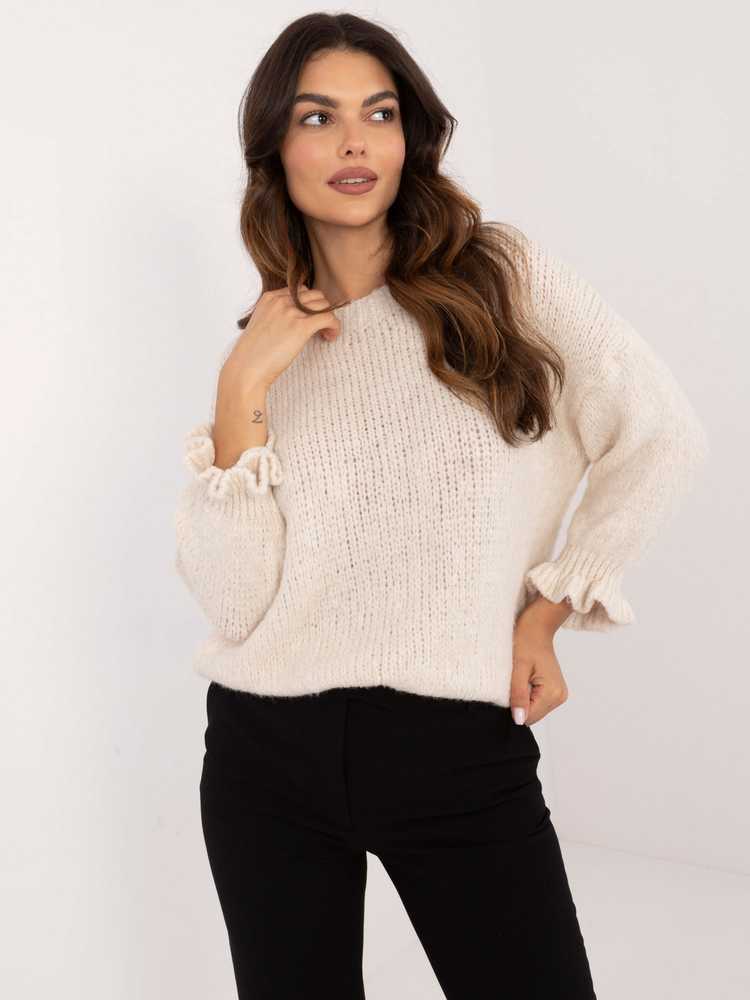 Italy Moda Megztinis-MI-SW-2912.10X-šviesiai smėlio spalvos