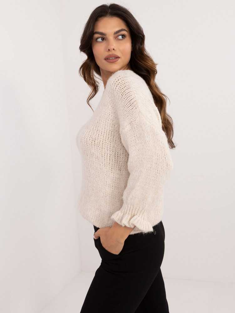 Italy Moda Megztinis-MI-SW-2912.10X-šviesiai smėlio spalvos