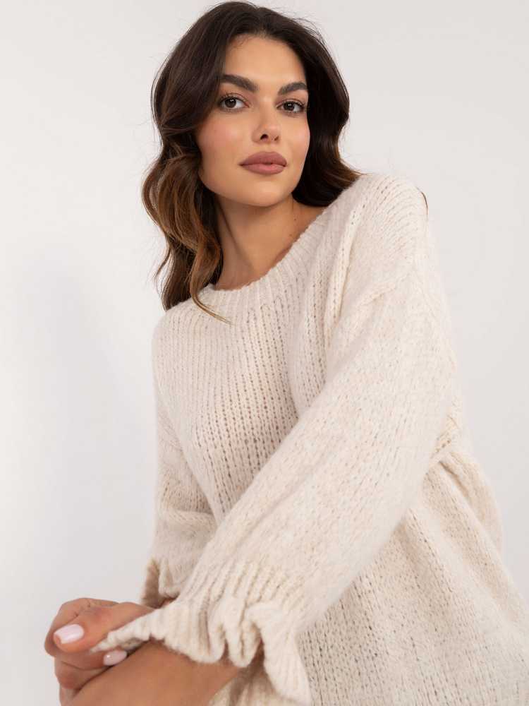Italy Moda Megztinis-MI-SW-2912.10X-šviesiai smėlio spalvos
