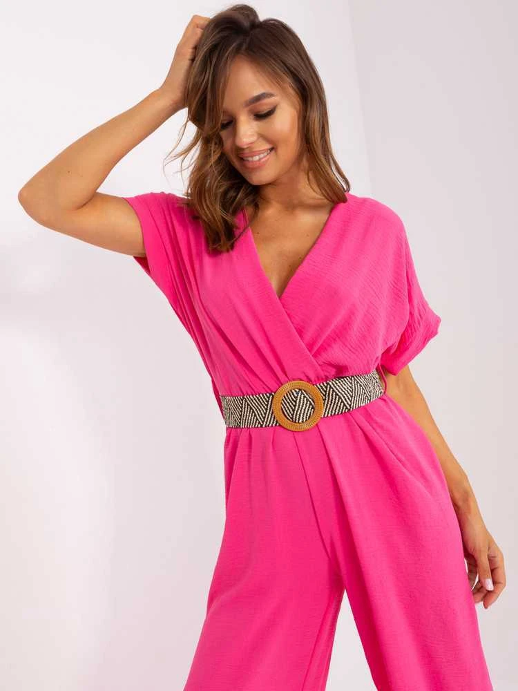 Italy Moda Moterims kombinezonas DHJ-KO-5126.54-tamsiai rožinis