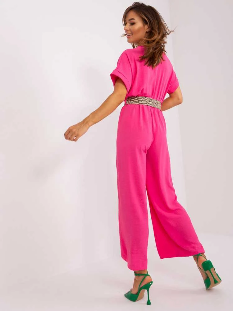 Italy Moda Moterims kombinezonas DHJ-KO-5126.54-tamsiai rožinis