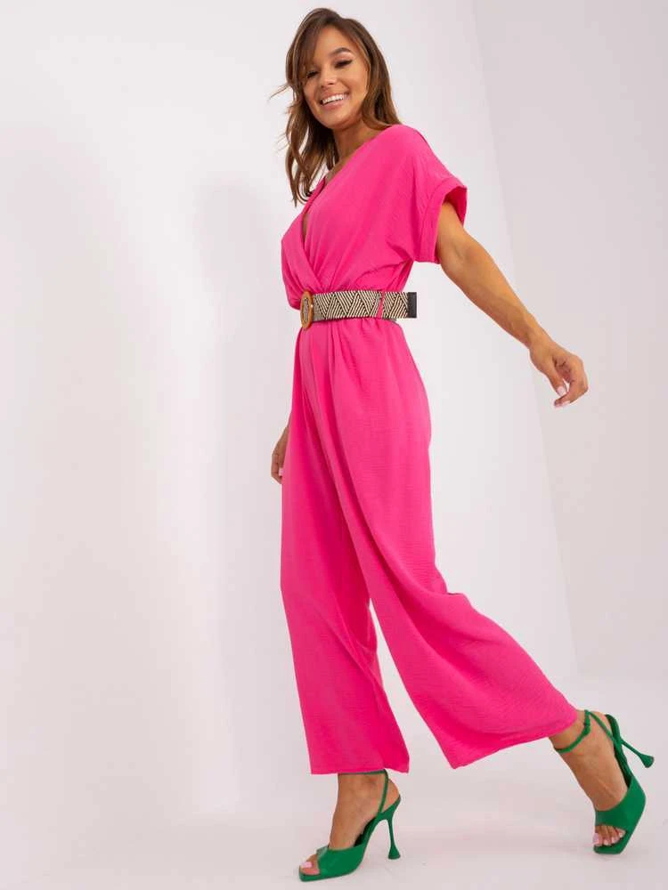 Italy Moda Moterims kombinezonas DHJ-KO-5126.54-tamsiai rožinis