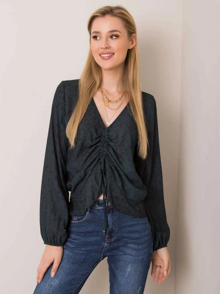 Italy Moda Palaidinė-DHJ-BZ-12283-1.93P-tamsiai žalia