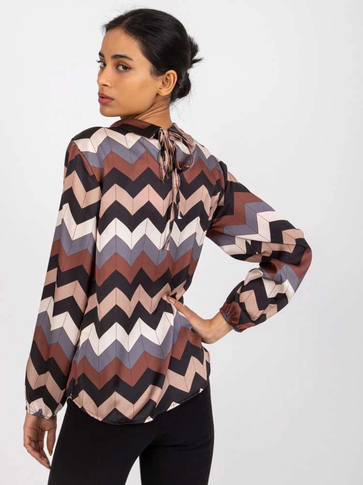 Italy Moda Palaidinė-DHJ-BZ-12311.49P-juoda-smėlio spalvos