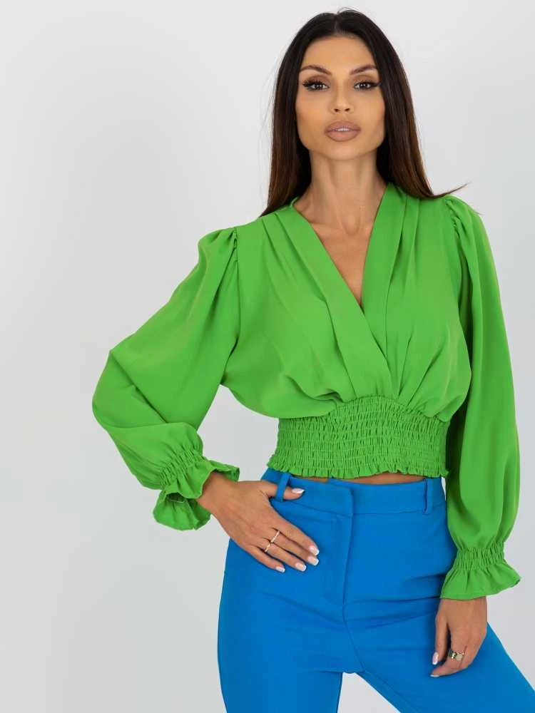 Italy Moda Palaidinė-DHJ-BZ-13866.92P-šviesiai žalia