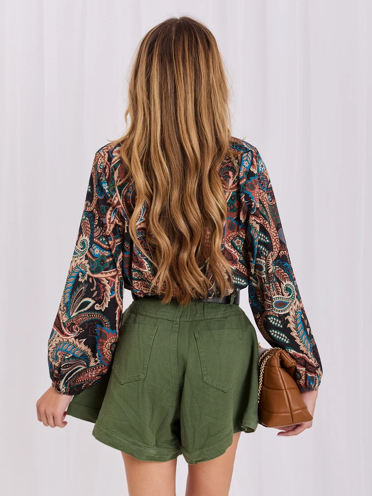 Italy Moda Palaidinė-DHJ-BZ-15170.39-juoda-smėlio spalvos