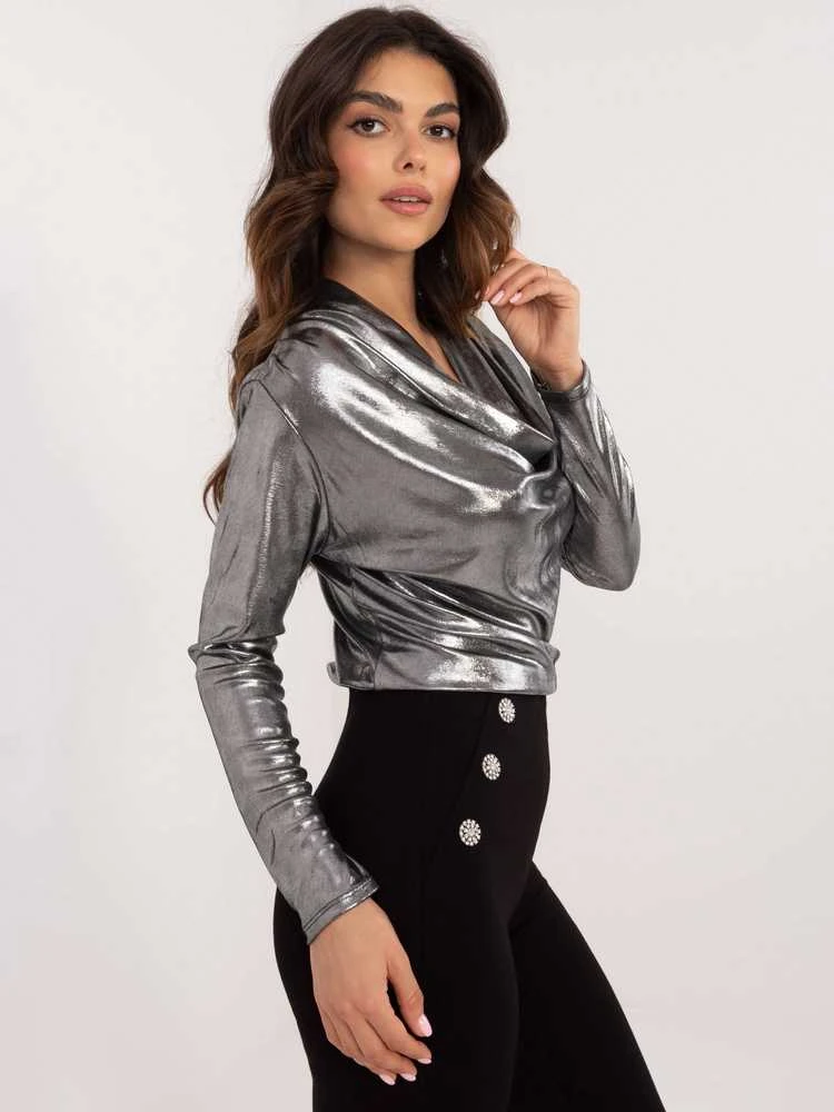 Italy Moda Palaidinė-DHJ-BZ-15268.30-sidabrinė