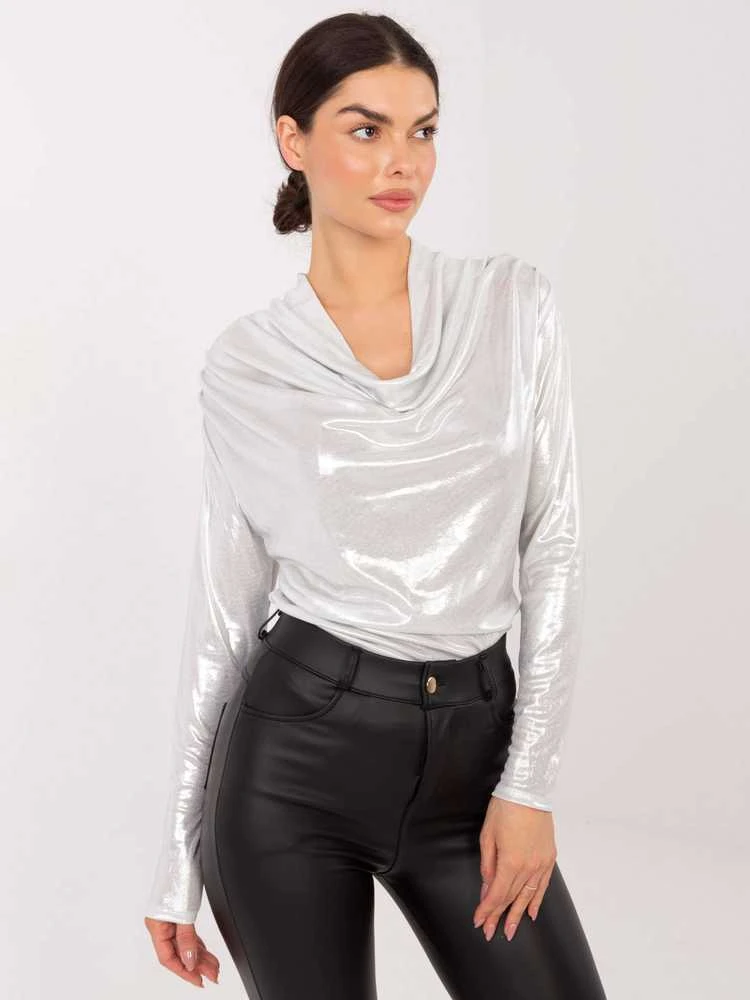 Italy Moda Palaidinė-DHJ-BZ-15268.30-sidabrinė