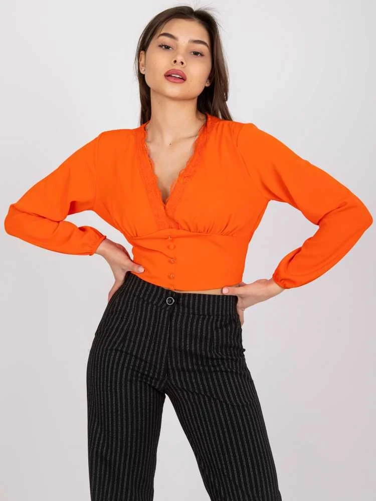 Italy Moda Palaidinė-DHJ-BZ-15672.40-oranžinė