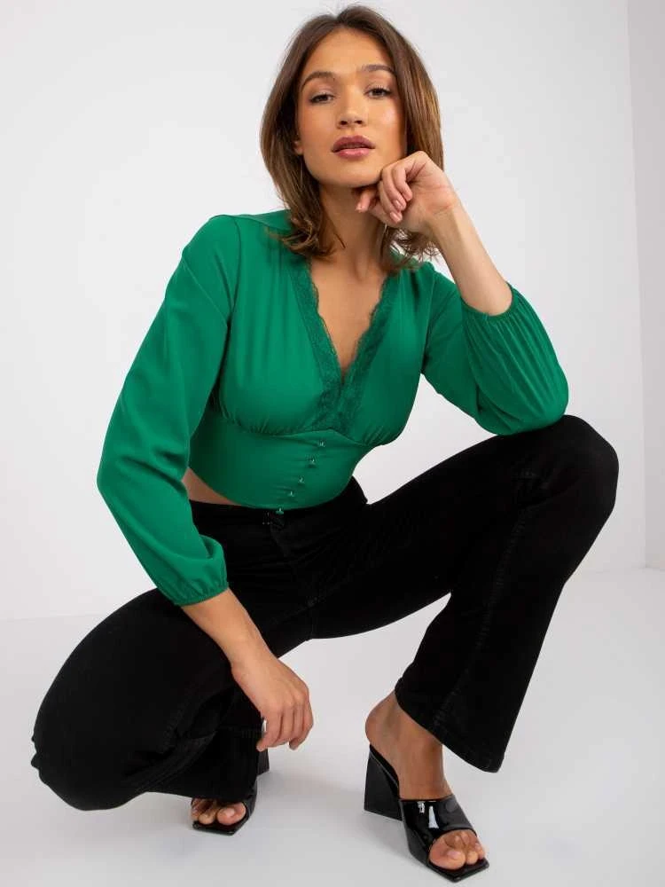 Italy Moda Palaidinė-DHJ-BZ-15672.40-žalia
