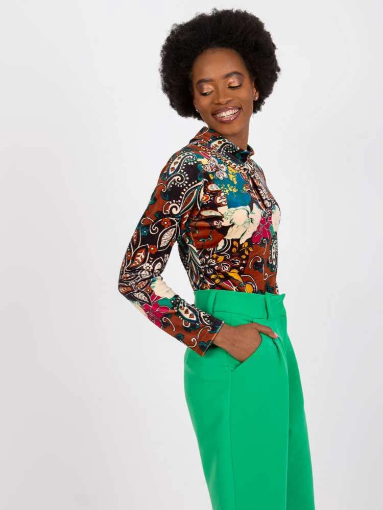 Italy Moda Palaidinė-DHJ-BZ-6291-1.77P-ruda