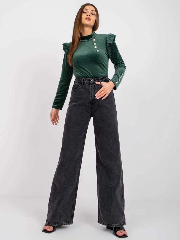Italy Moda Palaidinė-DHJ-BZ-6533A.44P-tamsiai žalia