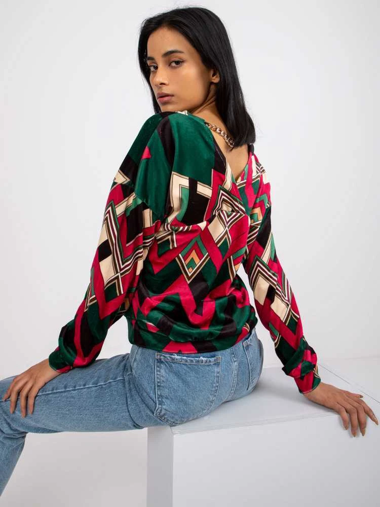 Italy Moda Palaidinė-DHJ-BZ-6550-4,40-tamsiai žalia