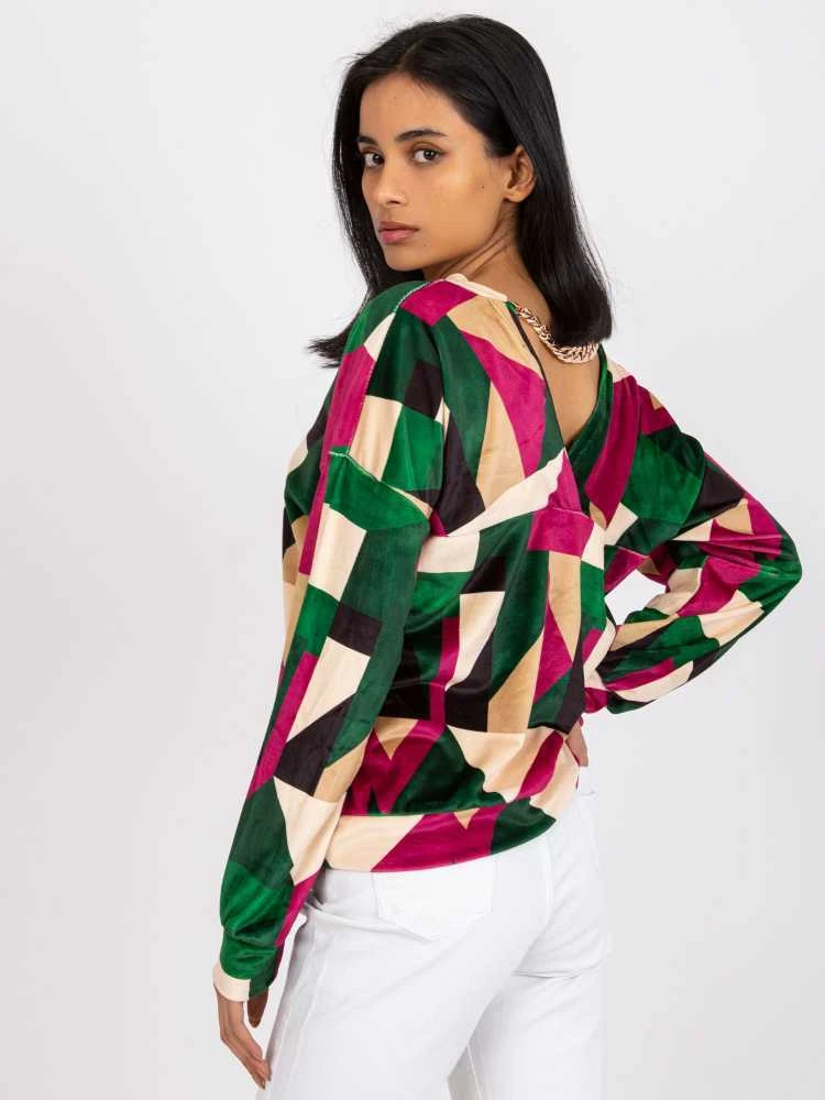 Italy Moda Palaidinė-DHJ-BZ-6550.74P-tamsiai žalia