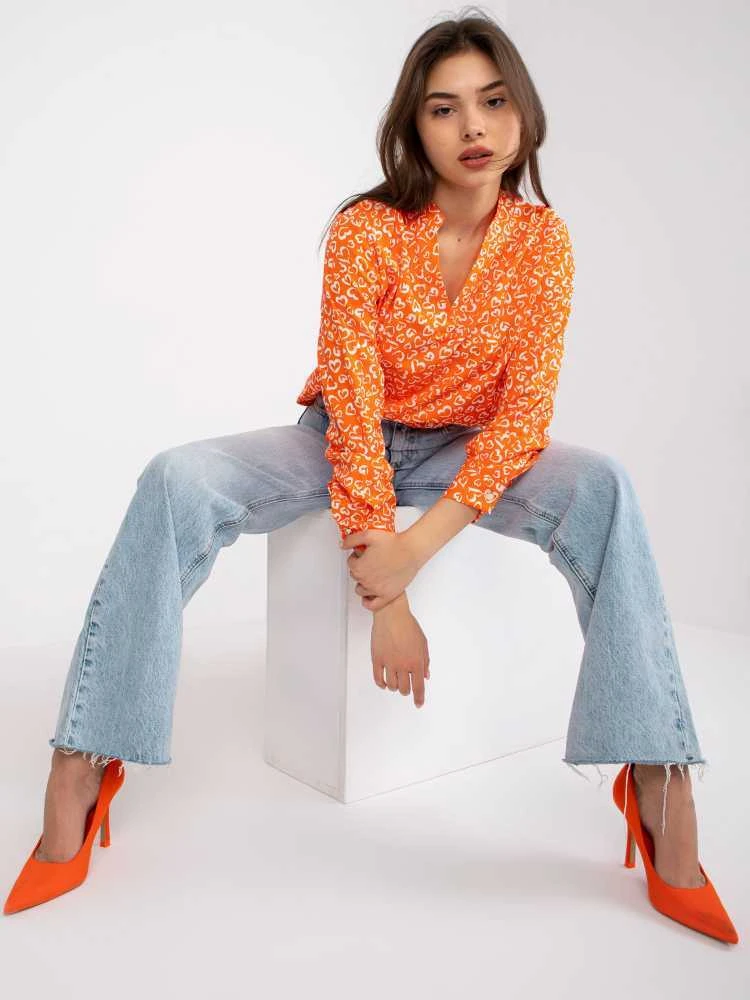 Italy Moda Palaidinė-DHJ-BZ-6825.56-oranžinė