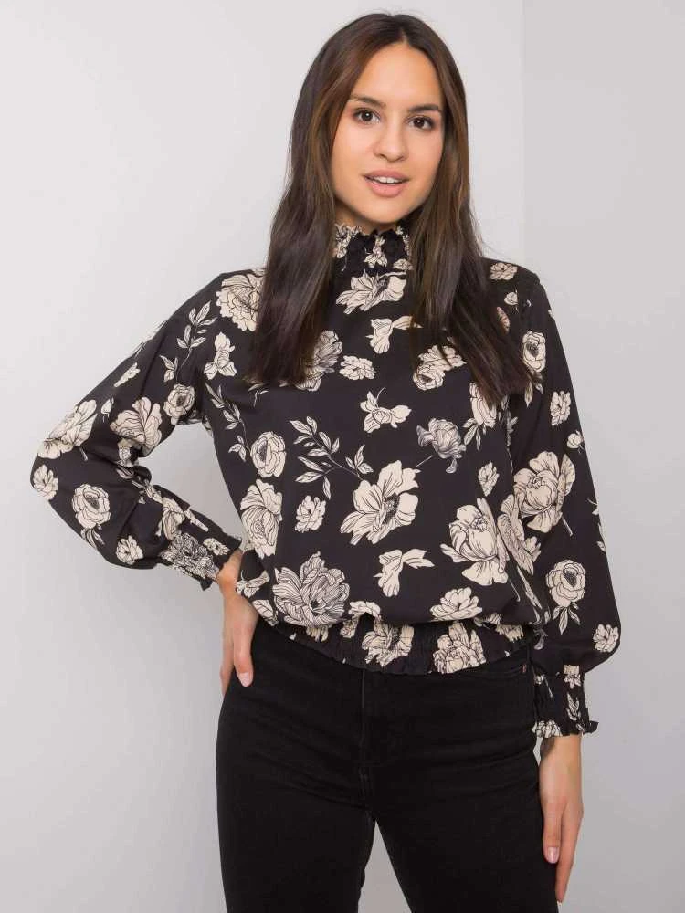 Italy Moda Palaidinė-DHJ-BZ-8501.79-juoda-smėlio spalvos