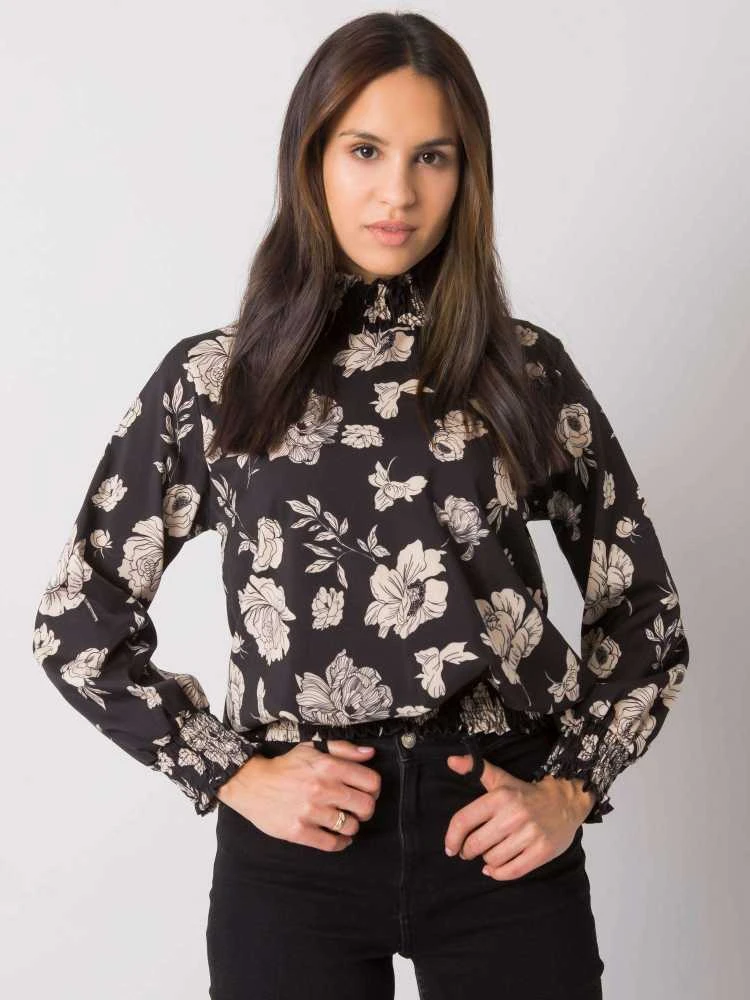 Italy Moda Palaidinė-DHJ-BZ-8501.79-juoda-smėlio spalvos