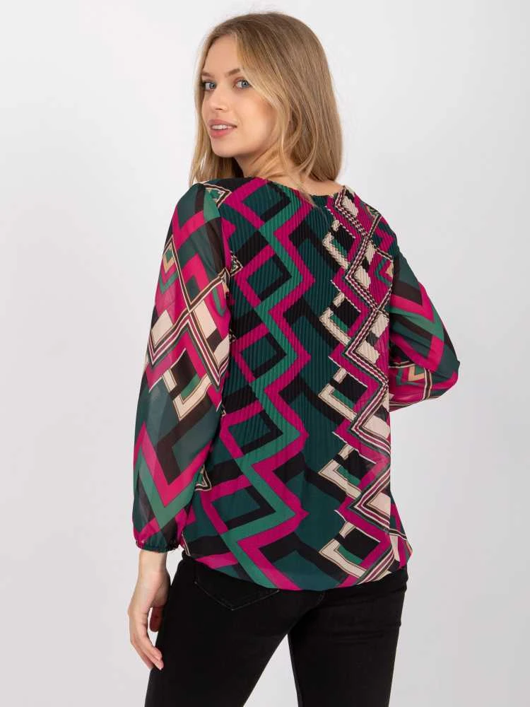 Italy Moda Palaidinė-DHJ-BZ-8643-2.67P-tamsiai žalia