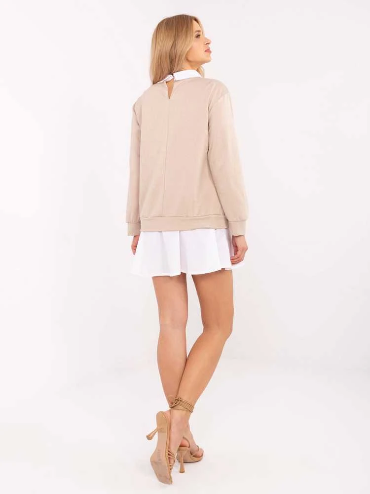 Italy Moda Palaidinė-MI-BZ-A5997.49-smėlio spalvos