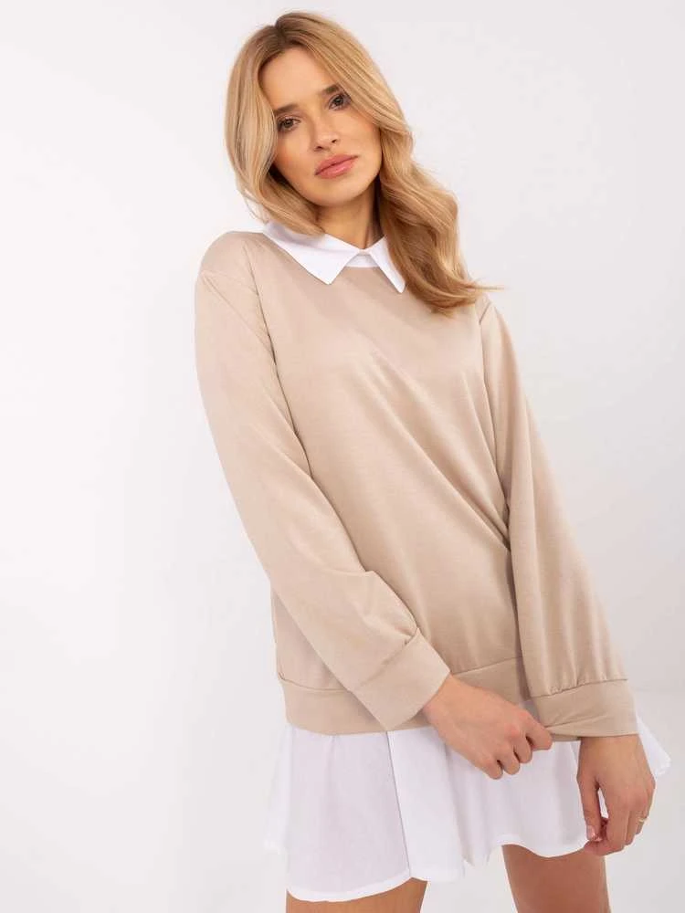 Italy Moda Palaidinė-MI-BZ-A5997.49-smėlio spalvos