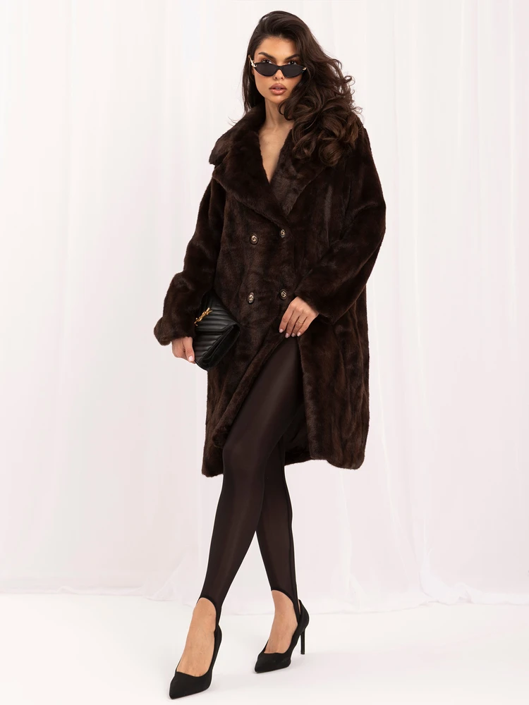 Italy Moda Płaszcz-IT-PL-G6820.01P-ciemny ruda