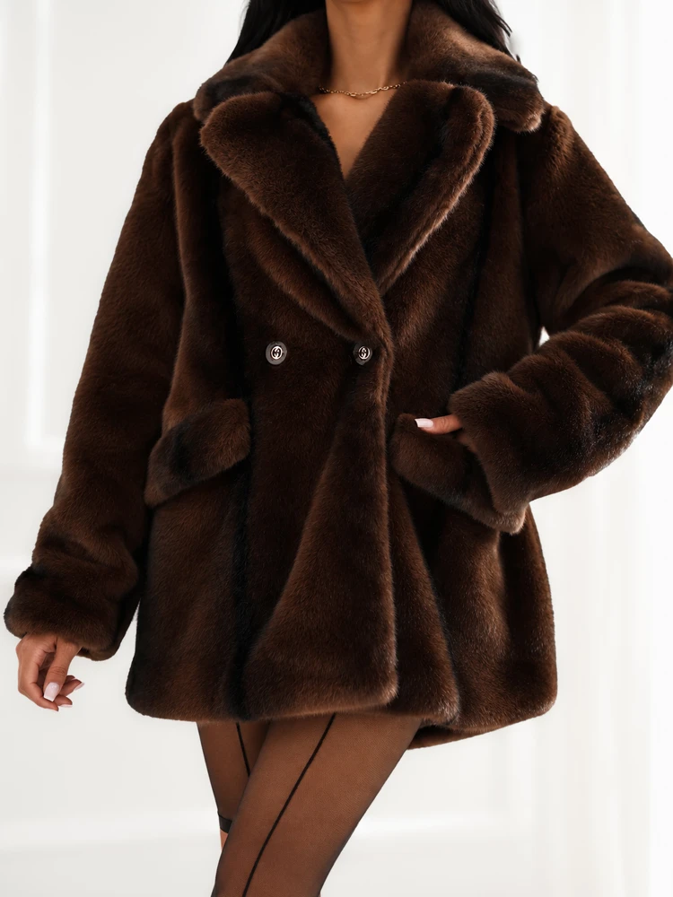 Italy Moda Płaszcz-IT-PL-G6831.28-ciemny ruda
