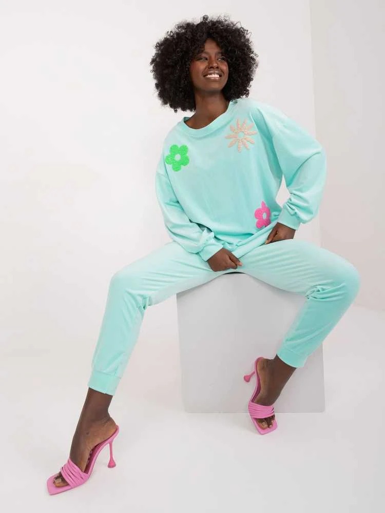 Veliūrinis kostiumas moterims ITALY MODA DHJ-KMPL-8655.05