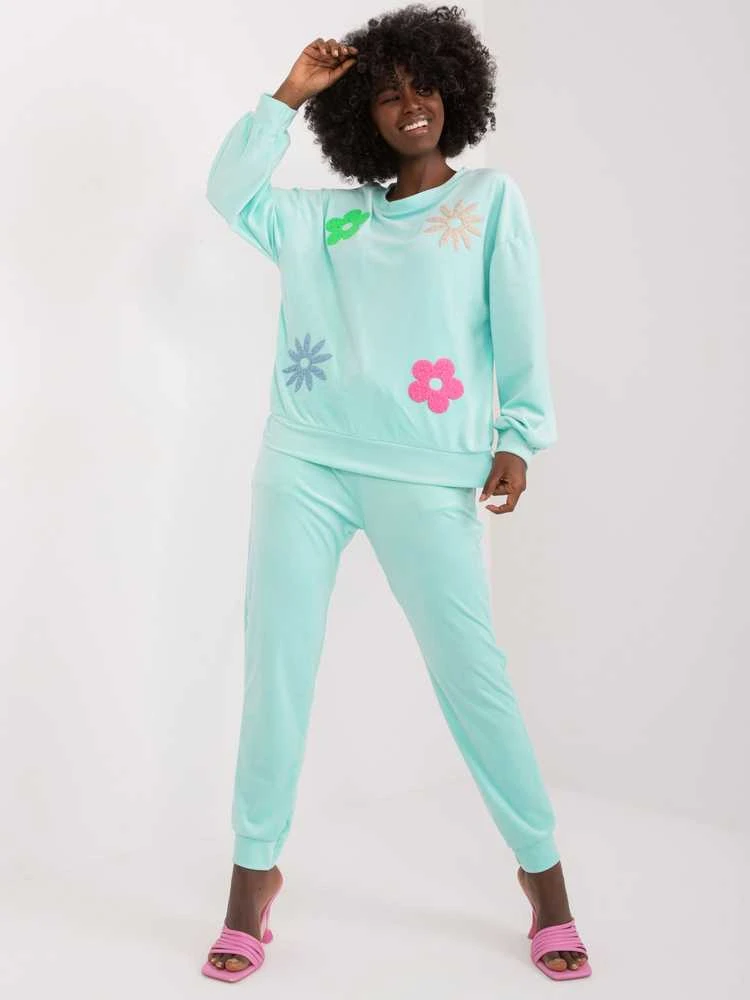 Veliūrinis kostiumas moterims ITALY MODA DHJ-KMPL-8655.05