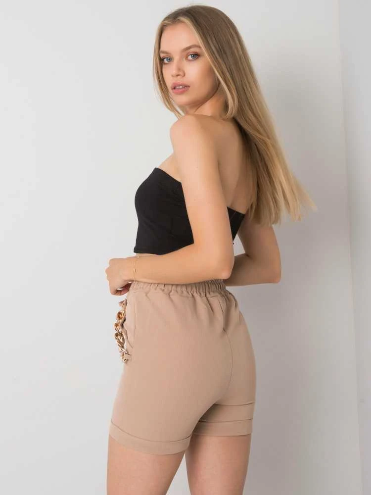 Italy Moda Šortai-DHJ-SN-13260.38P-tamsiai smėlio spalvos