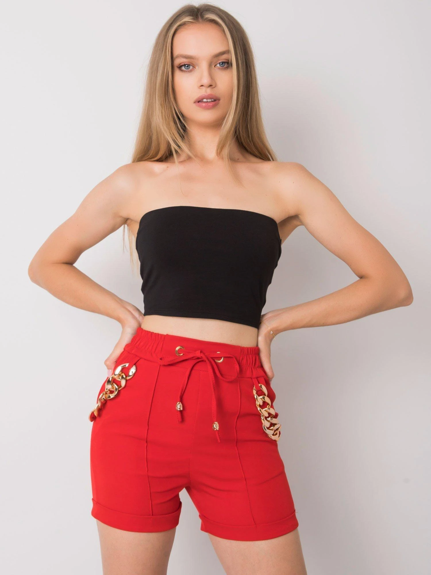 Italy Moda Šortai-DHJ-SN-13260.38P-raudoni